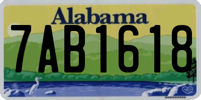 AL license plate 7AB1618