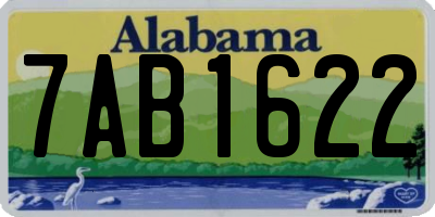 AL license plate 7AB1622