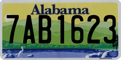 AL license plate 7AB1623