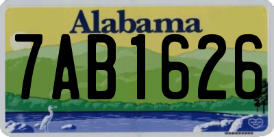 AL license plate 7AB1626