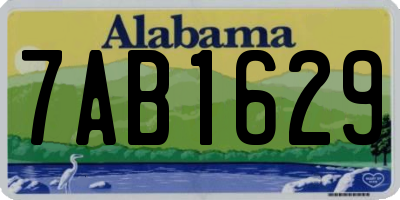 AL license plate 7AB1629