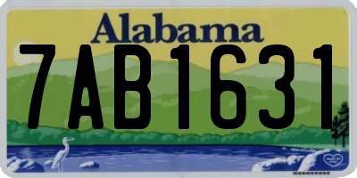 AL license plate 7AB1631