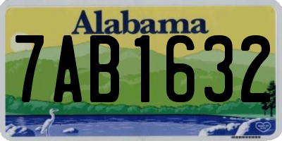 AL license plate 7AB1632