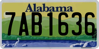 AL license plate 7AB1636