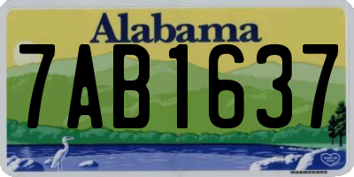 AL license plate 7AB1637