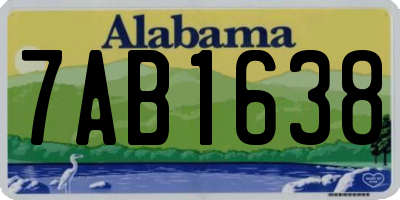 AL license plate 7AB1638