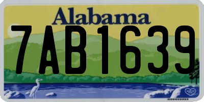 AL license plate 7AB1639