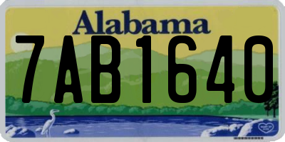 AL license plate 7AB1640