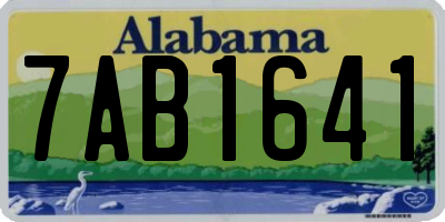 AL license plate 7AB1641