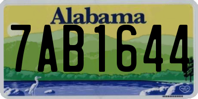 AL license plate 7AB1644