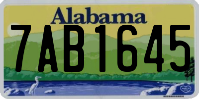 AL license plate 7AB1645