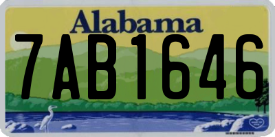 AL license plate 7AB1646