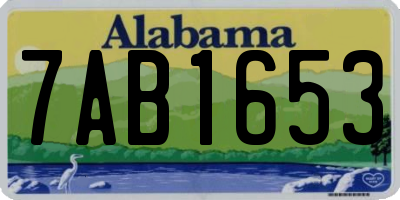 AL license plate 7AB1653