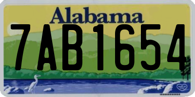 AL license plate 7AB1654