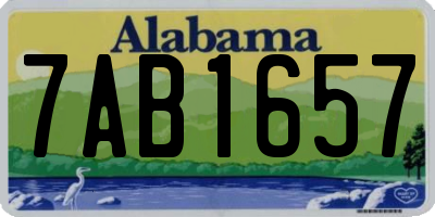AL license plate 7AB1657