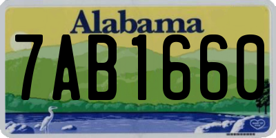 AL license plate 7AB1660