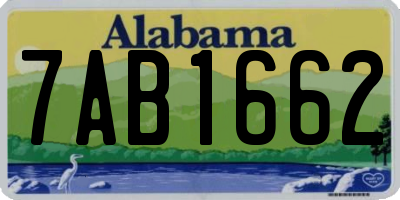 AL license plate 7AB1662