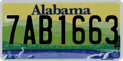 AL license plate 7AB1663