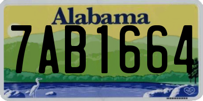 AL license plate 7AB1664