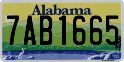 AL license plate 7AB1665