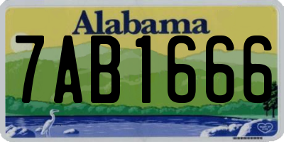 AL license plate 7AB1666