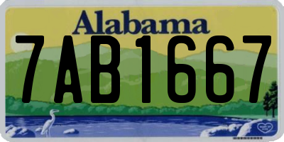 AL license plate 7AB1667