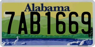 AL license plate 7AB1669