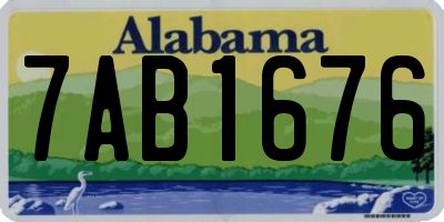 AL license plate 7AB1676
