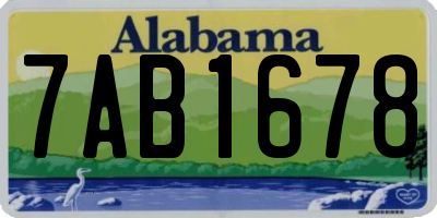 AL license plate 7AB1678