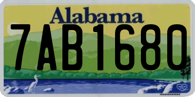 AL license plate 7AB1680