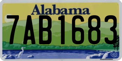 AL license plate 7AB1683