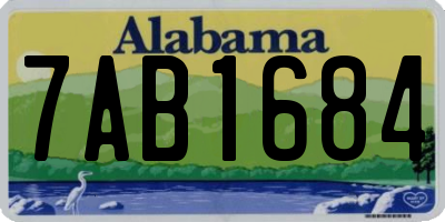 AL license plate 7AB1684