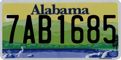 AL license plate 7AB1685