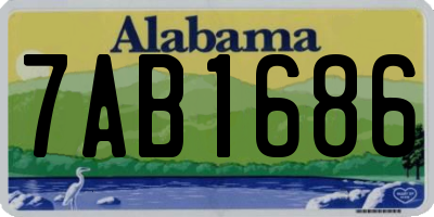 AL license plate 7AB1686
