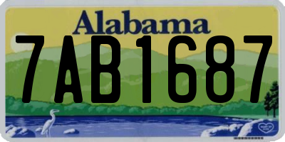 AL license plate 7AB1687