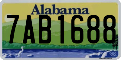 AL license plate 7AB1688