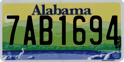 AL license plate 7AB1694