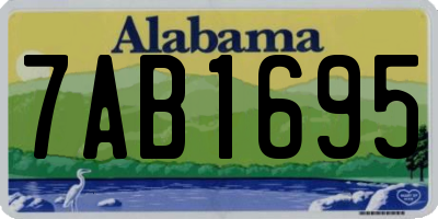 AL license plate 7AB1695
