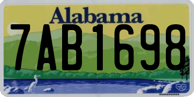 AL license plate 7AB1698