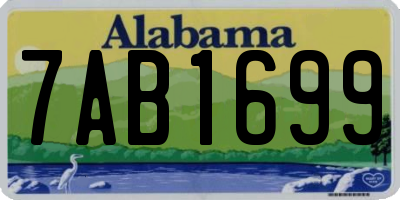 AL license plate 7AB1699