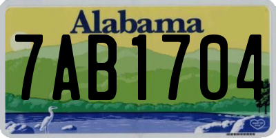 AL license plate 7AB1704