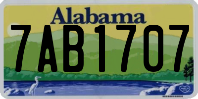 AL license plate 7AB1707