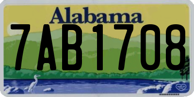 AL license plate 7AB1708