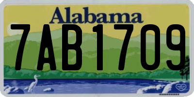 AL license plate 7AB1709