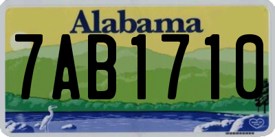 AL license plate 7AB1710