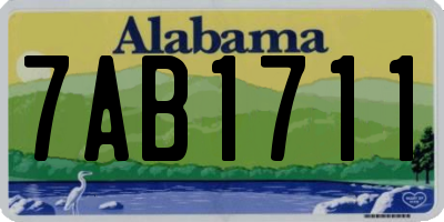 AL license plate 7AB1711