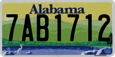 AL license plate 7AB1712