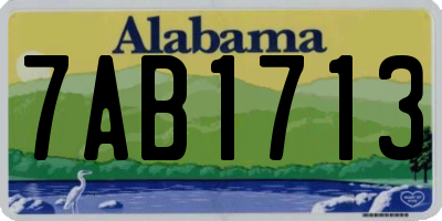 AL license plate 7AB1713