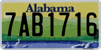 AL license plate 7AB1716