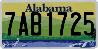 AL license plate 7AB1725